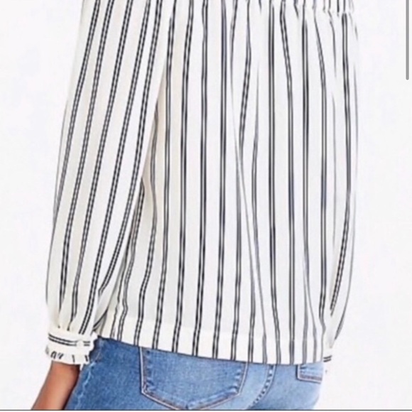 NWT Jcrew Mercantile Printed off-the-shoulder bow top XXS - Picture 2 of 8